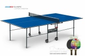 стол теннисный olympic с сеткой и набором синий 6021-3